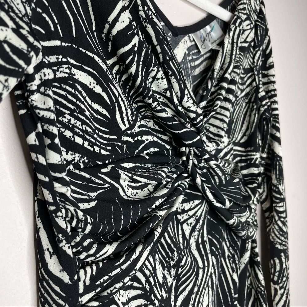 Linda Segal | VTG retro‎ vneck long sleeve blouse - Picture 3 of 7